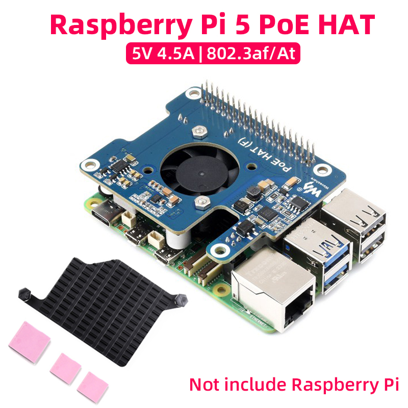 Raspberry Pi 5 PoE HAT (F) 802 - مراجعة Argon One V3 M.2 Nvme Case وسعره