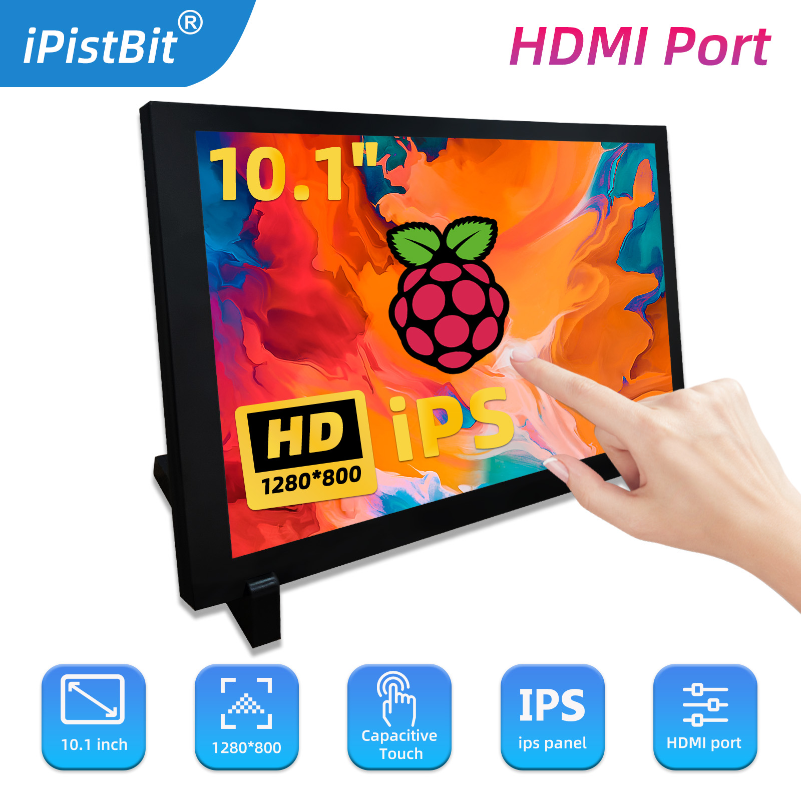 شاشة محمولة تعمل باللمس بالسعة - مراجعة Raspberry Pi 10.1 Inch Capacitive Touch Screen Ips وسعره