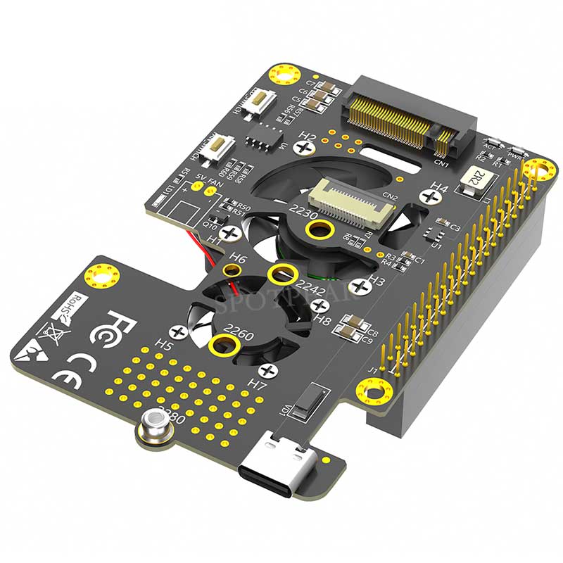 قبعة توت العليق 5 Pi cie إلى M - مراجعة Argon One V3 M.2 Nvme Case وسعره